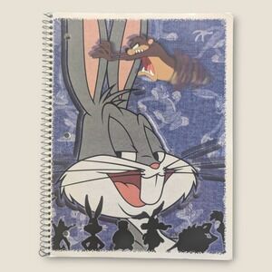 Vintage 1998 Looney Tunes 10.5" Bugs Bunny Notebook 60 Sheets Wide‎ Rule